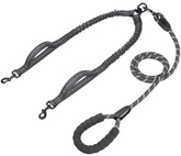 iYoPets double dog leash with 360 swivel reduces tangling during two-dog walks.