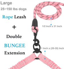 iYoShop dual dog leash no-tangle design enables smooth side-to-side movement