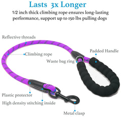 iYoShop Dual Dog Leash tangle-free design helps maintain smooth control during runs