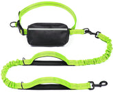 iYoShop hands-free leash with zipper pouch showcases built-in storage for phone, keys, and treats during walks
