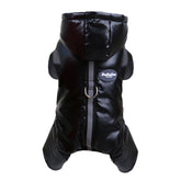 Izefia dog coat windproof jacket front view with waterproof outer for cold days