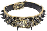 Izefia dog collar side view with spikes for bold protection and style.