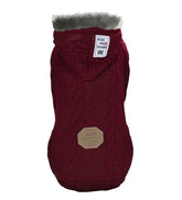 Izefia Rdc dog sweater hoodie front view provides cozy warmth for chilly walks.