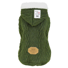 Izefia RDC pet sweater cap front shows cozy knit warmth for small dogs