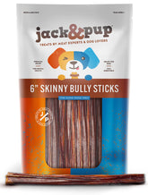 Jack&Pup 6-inch skinny bully stick packshot for small dogs—bulk daily chew