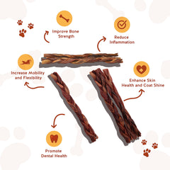 JackPup braided texture close-up; durable chew for aggressive chewers.