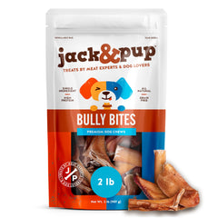 Jack&Pup Bully Bites 2lb bag for training rewards and busy chewers.