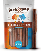 Jack&Pup collagen stick 6in front view supports joint and coat health
