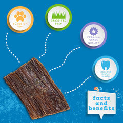 Jack&Pup Gullet Bites dog chew in action, satisfying chewing instinct