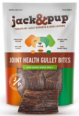 Jack&Pup Gullet Bites packaging in view, 24 oz bag for easy storage and access