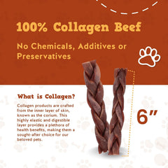Jack&Pup innermost beef skin collagen stick highlights premium single-ingredient chew