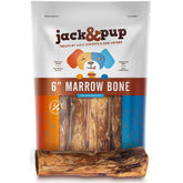 Jack&Pup marrow bone 6inch for large dogs aids long-lasting chew and tasty marrow.