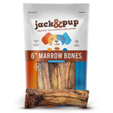 Jack&Pup marrow bones 6-inch outer shell for long-lasting large-dog chews.