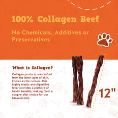 JackPup rawhide-free chew close-up; single-ingredient collagen.