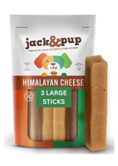 Jack&Pup Yak Cheese Himalayan dog chews pack of three sticks for long-lasting entertainment.