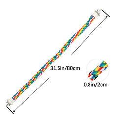 Jackrofe bendable climbing perch showing adjustable shape for cage layouts and bird needs.