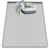 Jacooxi cat litter mat 40x28 close-up showing raised edges trapping litter for clean floors.