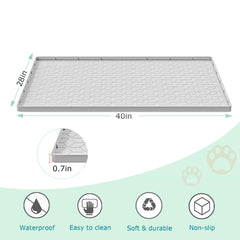 Jacooxi cat litter mat waterproof silicone surface keeps floors dry and safe.