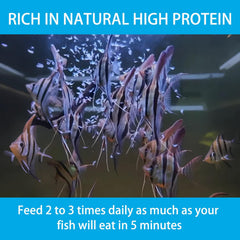 JADINGSFARM aquarium food for multiple species suits freshwater and marine tanks.