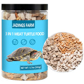 JADINGSFARM turtle food packaging shows easy-open can for fresher daily feeding.