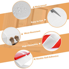 Multi-surface pet protection guarding window sills, edges, and stairs.