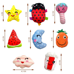 Jalousie dog squeaky toys pack designed for small and medium pets daily fun