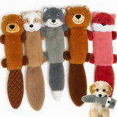 Jalousie beaver squeaky toy in action for interactive play