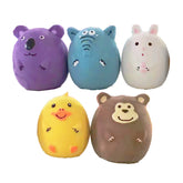 Jalousie animal ball toy pack in bright colors for fetch and chew play.