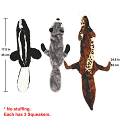 Jalousie dog squeaky toy skunk no-stuffing inspires curious play and durable chew sessions