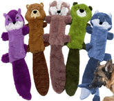 Jalousie five pack stuffingless beaver squeaker toy for interactive playtime.