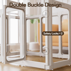 Jalove playpen provides 360-degree visibility for quick supervision