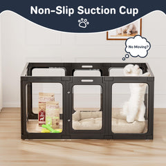 Jalove durable pet pen materials highlight sturdy HDPE and ABS construction.