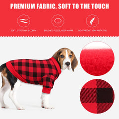 Jamktepat dog fleece sweater two-leg design shows full-body coverage and ease.