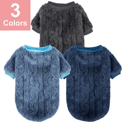 JAMPAYANG three-pack dog sweaters dark blue back view highlights snug warmth for winter