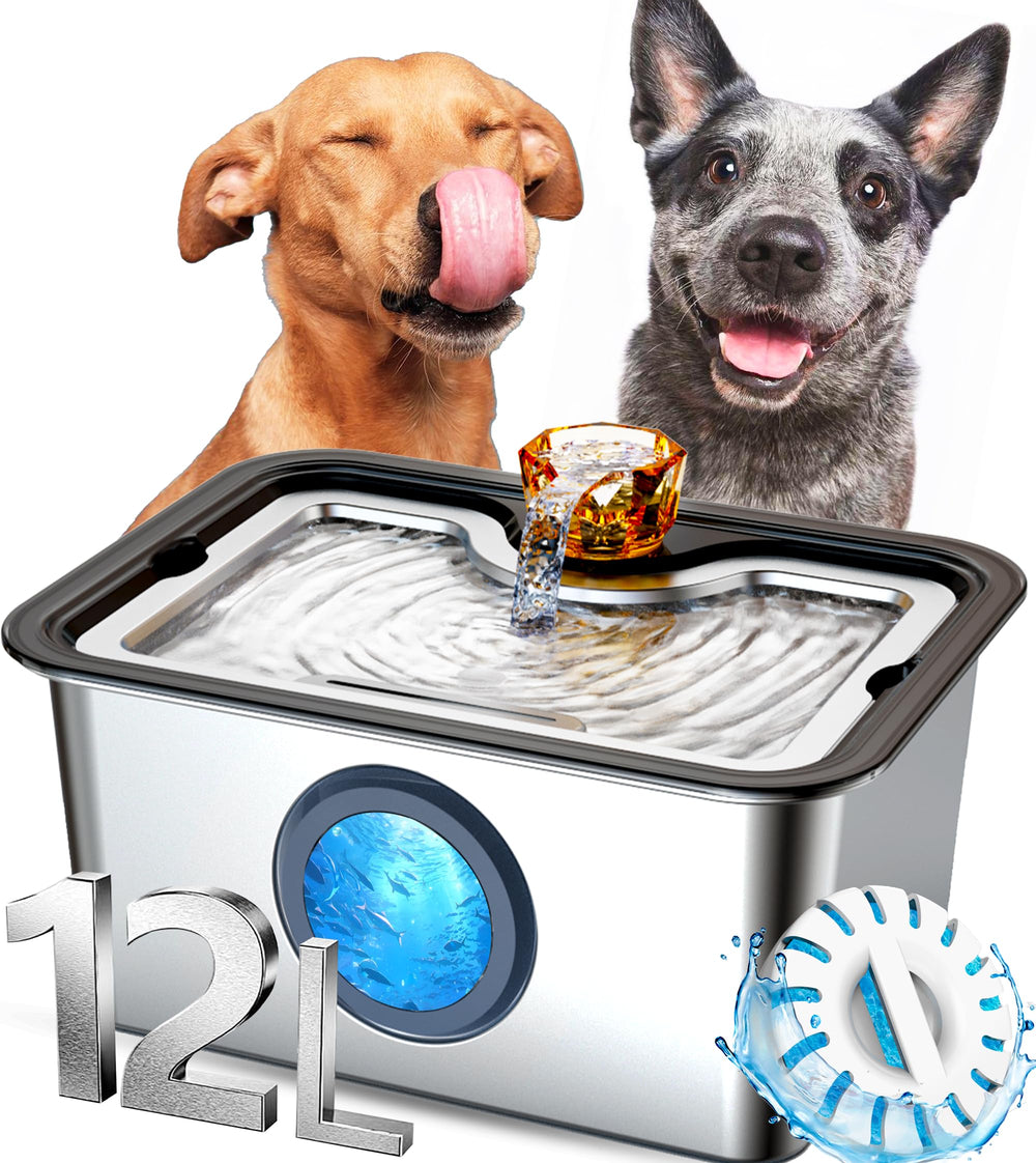 JANARARY dog water fountain with 3-gallon capacity ideal for multi-pet households.
