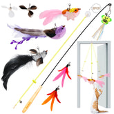 Janbenty Flying Bird Cat Toy wand invites active indoor play and hunting-like focus.