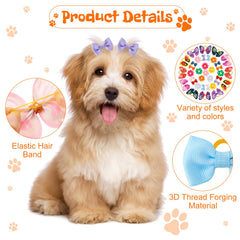 Janinka bow-style dog hair bows help tidy fur and boost cuteness.