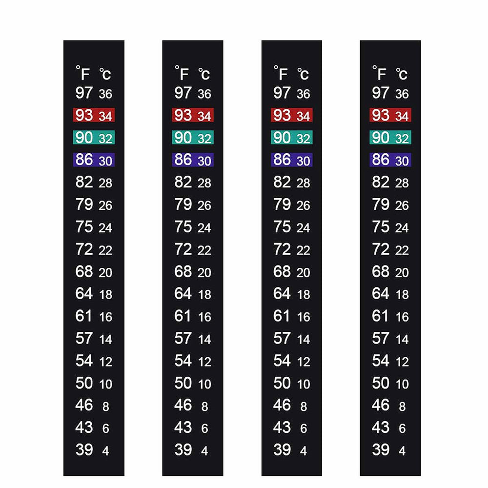 JANSAMN aquarium thermometer strip adhesive back enables quick tank mounting.