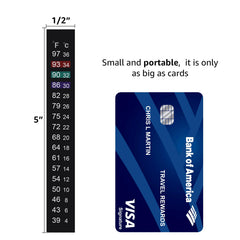 JANSAMN thermometer strip color indicator provides at-a-glance temperature reading.