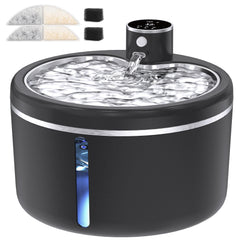 JAOJCOE cat water fountain cordless-motion-sensor highlights automatic drinking cue for hydration.
