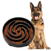 Tazón lento JASGOOD para perros grandes, vista frontal, fomenta comer despacio