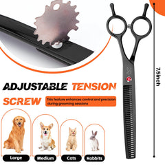 Jason thinning scissor with 440C Japanese stainless steel blades for lasting sharpness.