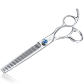 JASON 7in thinning scissor blade close for precise blending around faces