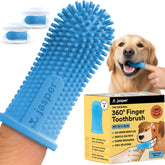 Jasper dog toothbrush 360-clean image shows all-around bristle action for thorough cleaning.