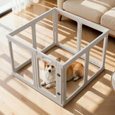 Jatindear clear acrylic dog playpen with transparent panels for easy supervision