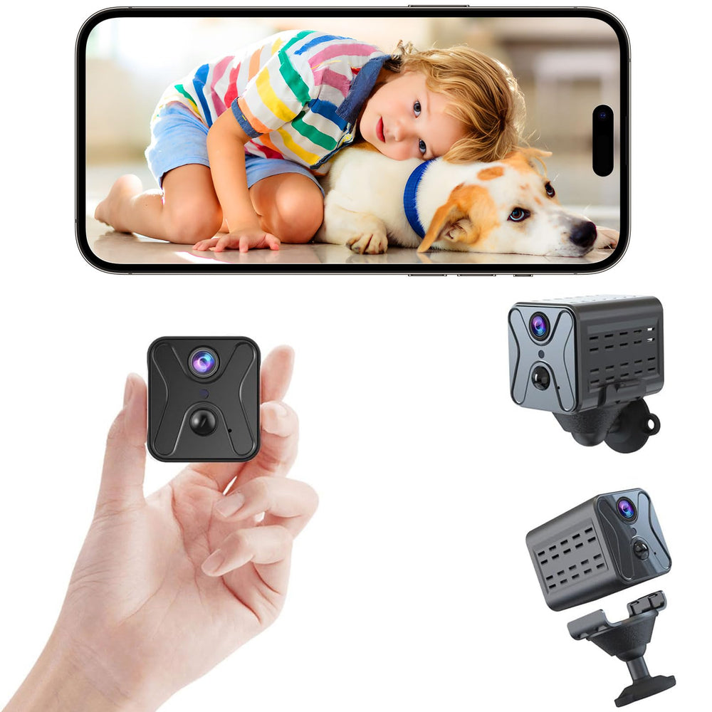Javiscam mini spy camera front view delivers crisp 4K video for discreet monitoring.