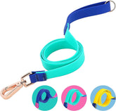 JAX PLANET Jelly leash turquoise blue 5ft shows a waterproof, durable design for daily walks.