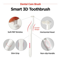 JAYU PET Dental Care Brush horizontal head fits curved teeth for thorough cleaning