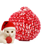 JAYU PET Red Cat Ball close-up shows matatabi texture for calming indoor cats
