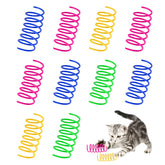 JCSHIMO cat spring toy blue, ideal for indoor play and light chewing.